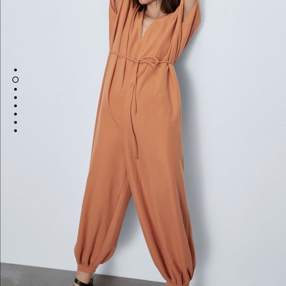 Zara Orange Jumpsuit - Picture 6 of 10